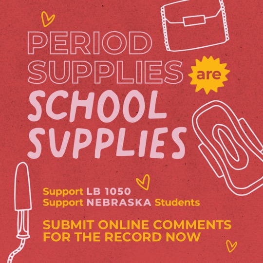 Women's Fund of Omaha (@omahawomensfund) on Twitter photo 📣 CALL TO ACTION from <a href="/access_period/">Access Period</a>!
Submit an online comment in support of LB 1050 if you believe all students should have access to free period products in school restrooms: nebraskalegislature.gov/bills/view_bil…
#NEleg 📣 CALL TO ACTION from <a href="/access_period/">Access Period</a>!
Submit an online comment in support of LB 1050 if you believe all students should have access to free period products in school restrooms: nebraskalegislature.gov/bills/view_bil…
#NEleg