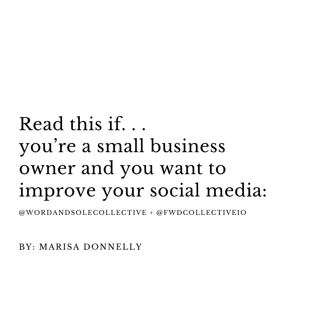 wordandsole's tweet photo. If you're a small business owner trying to improve your social, we have a few tips for you from our founder, @_marisadonnelly, in collaboration with our friends at @fwdcollectiveio ✨

You can find the full piece here → https://t.co/Hrj2UM5ryw https://t.co/gxoQ7DgY8d