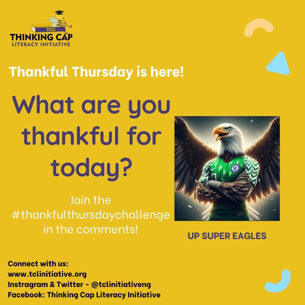 The air in the atmosphere feels different today. 

I bet you can tell why! 

The Eagles soar and we soaring with them 🥰

Still on the matter of thanksgiving, what are you thankful for today? 

Layi Nurses Abuja Bafana Bafana of South Africa #Nursing