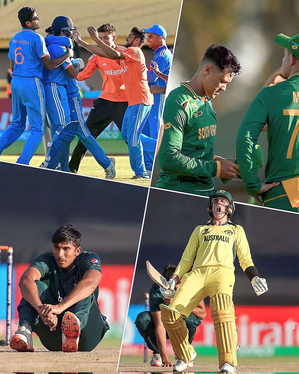 Heartbreak in U19 World Cup: Pakistan's Double Semi-Final Agony 🇵🇰💔

#U19WorldCup  #PAKvsAUS