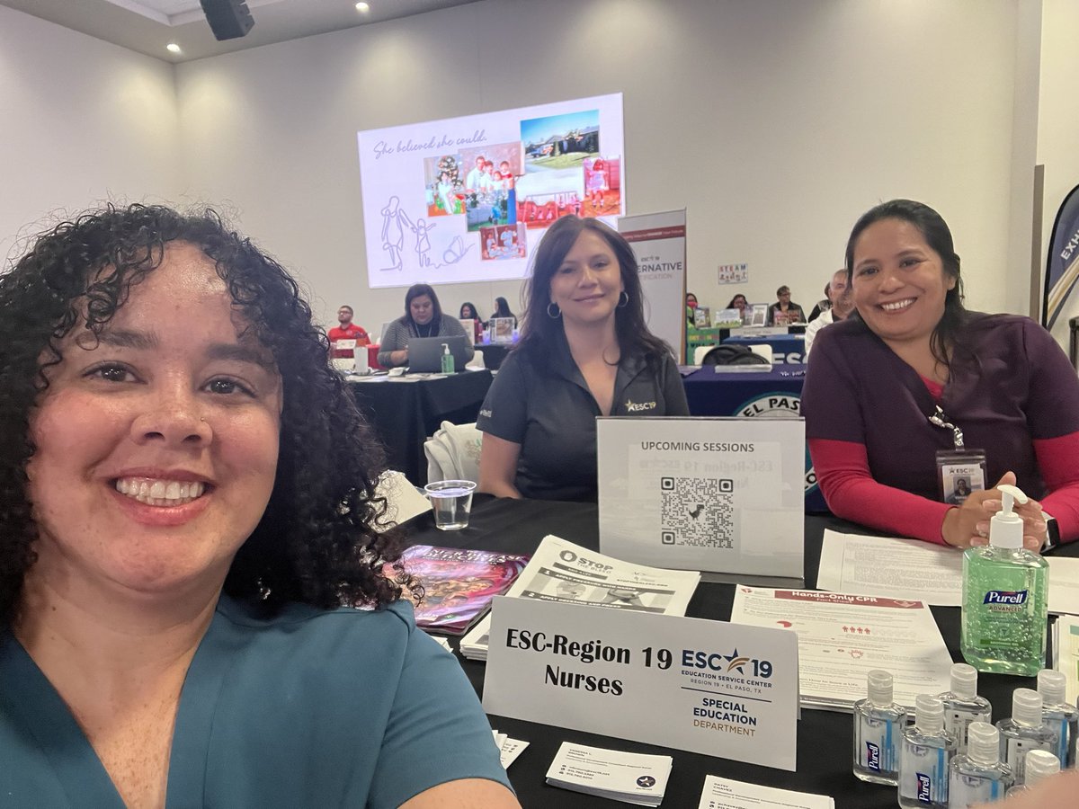 ESC19_Nurses's tweet photo. Excited to attend the FACES conference at @ESCRegion19! If you're here, swing by the nurses table for some valuable insights and resources. #WeR19 https://t.co/jEoo3unUC7