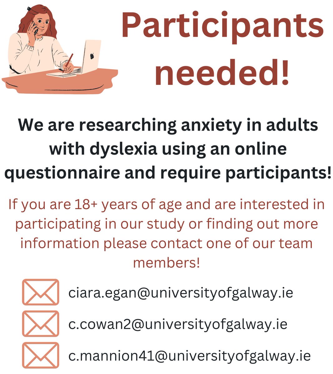 My students are looking for participants for an online study, especially people with #dyslexia The study takes ~20 minutes and we would be very grateful to anyone who wants to take part! 📚🖥️