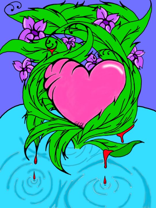 Art of the Day: "Bleeding Heart". Buy at: ArtPal.com/kyandicreation…
