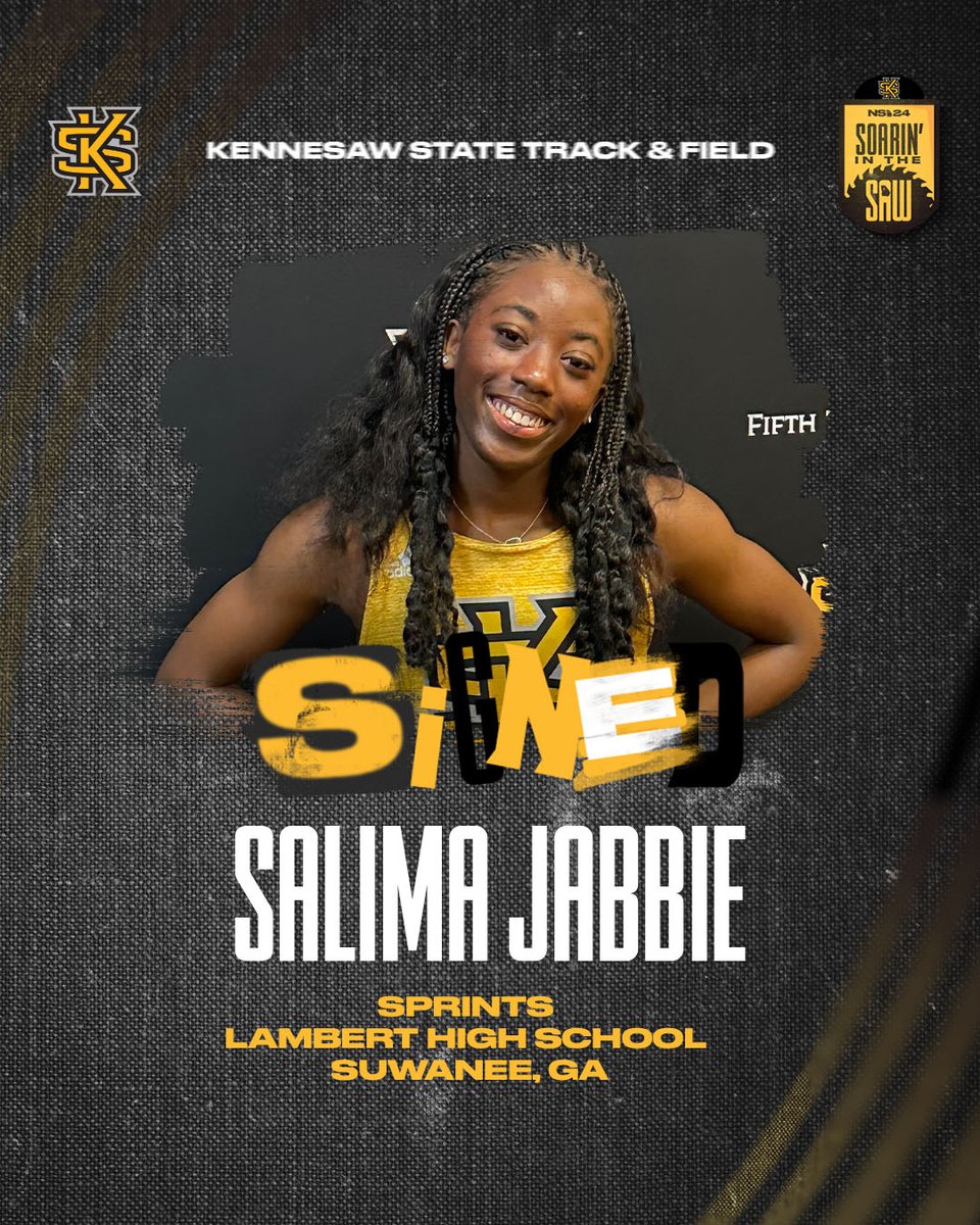 A local sprinter inked with the Owls!

Welcome to KSU, Salima Jabbie!

𝓅𝓇
100m: 11.95 seconds

#HootyHoo | #ThinkBigger