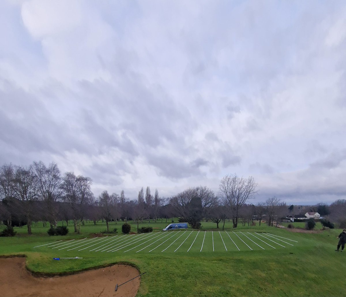 DjukeLtd's tweet photo. More #hydrowick being installed this week @AspleyGuiseGolf this has now completed all 18 greens at this forward thinking club. @andycopeland088 and crew did a fantastic job on outfall trenches #NoMoreTempGreens https://t.co/g25sKsfKom