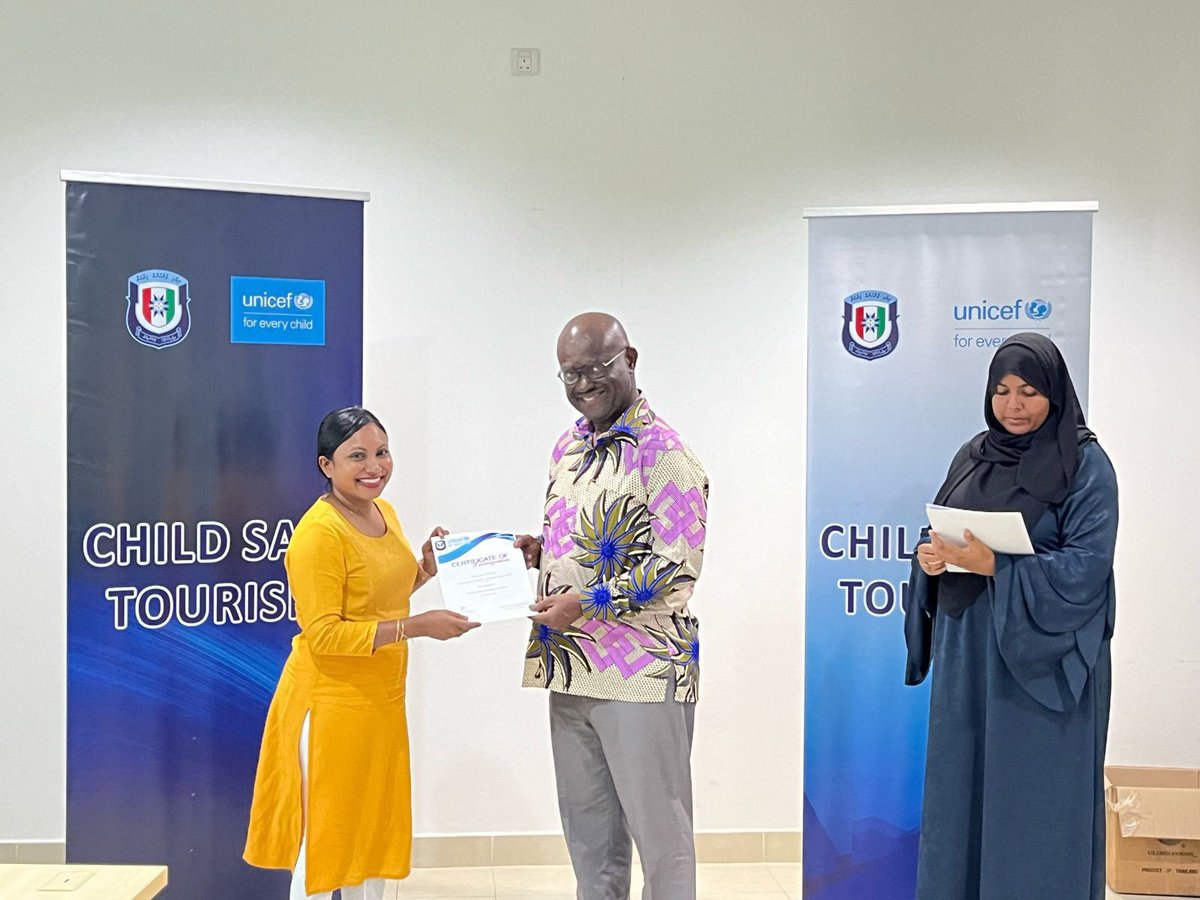 UNICEFMaldives's tweet photo. Wrapped up the Child Safe Tourism Training for local tourism operators in K. Maafushi.

UNICEF works with @PoliceMv to train staff &amp; management of tourism establishments in different atolls aiming to prevent exploitation of children within the travel &amp; tourism industry. https://t.co/mxXgOaJelL
