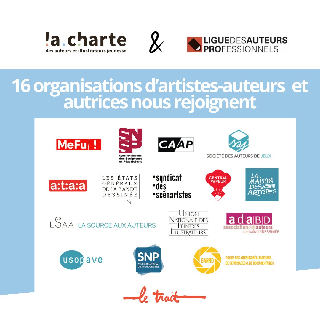 CharteAuteurs's tweet photo. 16 organisations professionnelles d'auteurs et autrices rejoignent la Charte et la @LigueAuteursPro des auteurs professionnels et soutiennent la pétition sur le statut d'artistes-auteurs et autrices européen. #pétition #payetonstatut #europeanstatus #europeanartiststatus https://t.co/nFMC9in89B