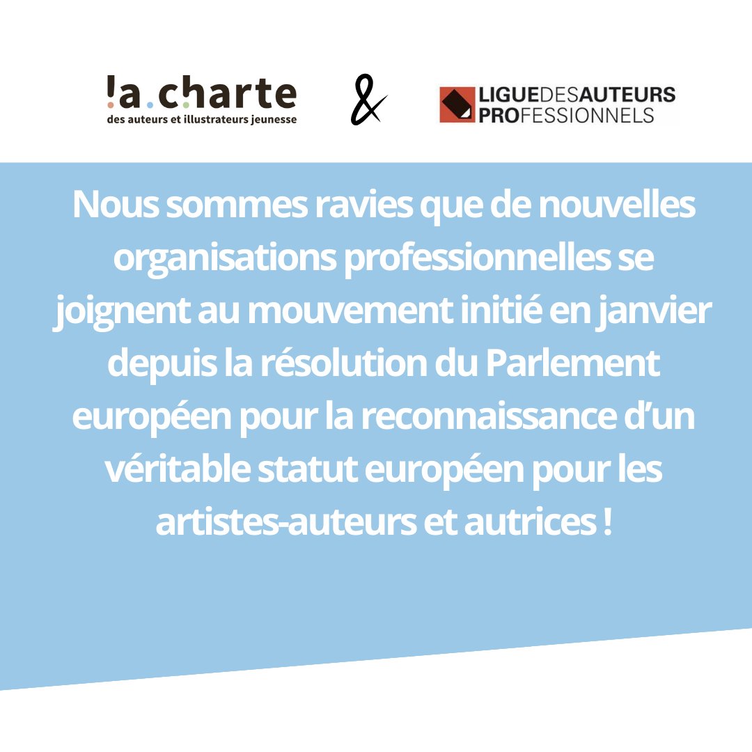 CharteAuteurs's tweet photo. 16 organisations professionnelles d'auteurs et autrices rejoignent la Charte et la @LigueAuteursPro des auteurs professionnels et soutiennent la pétition sur le statut d'artistes-auteurs et autrices européen. #pétition #payetonstatut #europeanstatus #europeanartiststatus https://t.co/nFMC9in89B