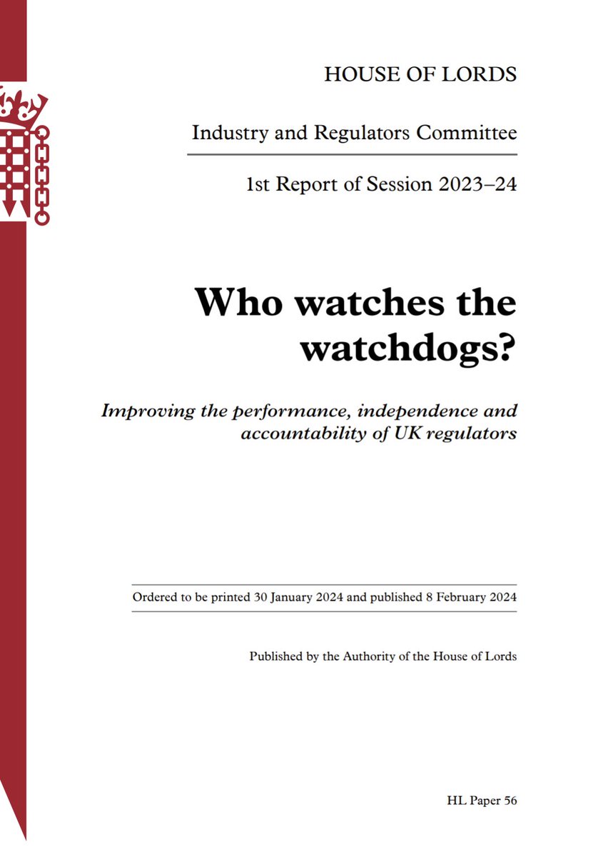 Really interesting report out today from <a href="/HLIndustryCom/">Lords Industry and Regulators Committee</a>. Great to see evidence from <a href="/CitizensAdvice/">CitizensAdvice</a> taken on board re. the need for a properly funded, independent consumer champion for mobile and broadband. 

committees.parliament.uk/committee/517/…