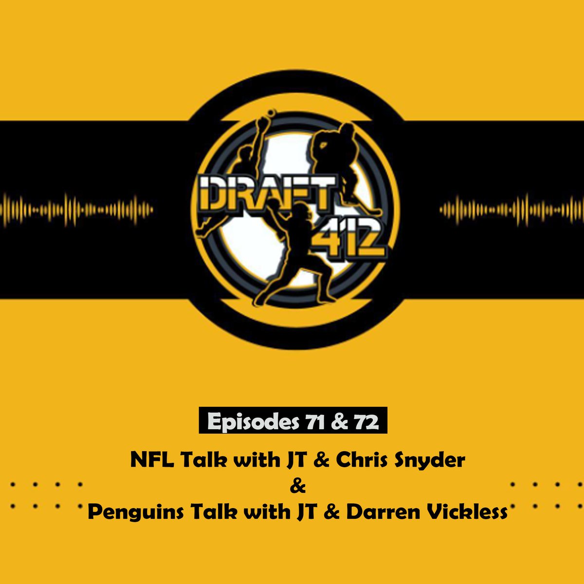 Draft412's tweet photo. TWO new episodes of the Draft 412 Podcast are now available on @FansFirstSN or wherever you get your podcasts!
@Draft412JT & Snyder talk the NFL Draft while @D_nasty02 joins J.T. to talk the Penguins.
https://t.co/jCga5cc4wA
#draft412 #FFSN #NHL #podcast #NFL #herewego https://t.co/g74seOOcA6