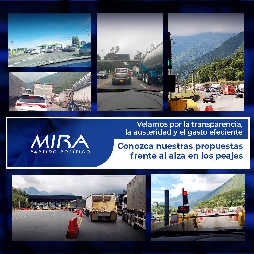 PartidoMIRA's tweet photo. Desde la Bancada del @PartidoMIRA consideramos que el aumento en el costo de peajes debe ser consecuente con:

🛣️ El buen estado y mantenimiento de las vías.

🗾 Número de peajes por trayecto y distancia entre ellos.

🚙 Cifras de atención de siniestros viales.

Por lo anterior, reiteramos nuestras propuestas:

📲 Implementar un sistema de pago electrónico interoperable, que permitirá agilidad en el paso de los peajes. 

🖥️ Automatizar el recaudo, algo que controlará costos y maximizará beneficios.

📃 Crear mecanismos que permitan una auditoría y rendición de cuentas de los ingresos generados a nivel nacional.

Seguimos velando por la transparencia, la austeridad y el gasto eficiente.