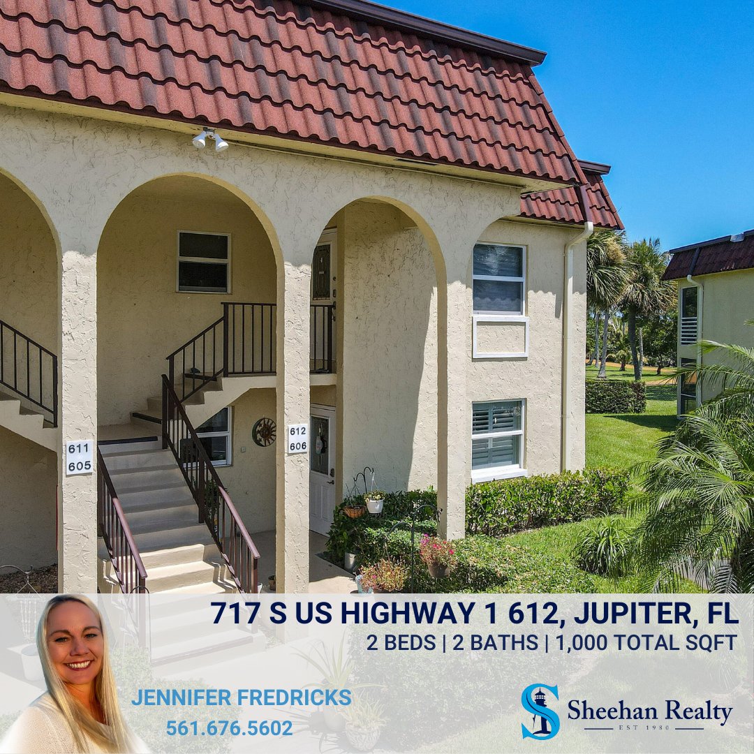 Location! Location! Location!
VILLAS ON THE GREEN 
*717 S Us Highway 1 612 #jupiterfl
2 Beds | 2 Baths | 1,000 Living SqFt

Listing -> bit.ly/717SUsHighway1