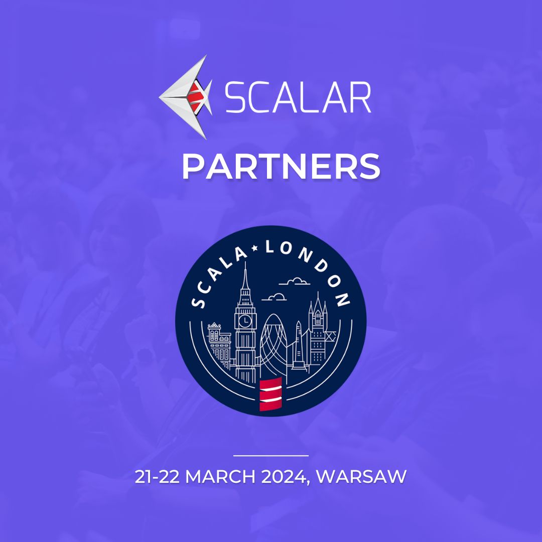 Happy to announce that <a href="/londonscala/">London Scala User Group</a> has joined us as a partner! 🤩     

Thanks for joining the #scalarconf adventure!   

Learn more: scalar-conf.com 
#scala #itconference