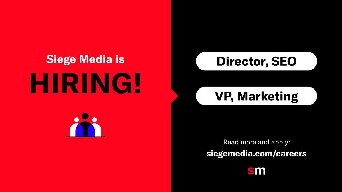 We're hiring for two critical SEO leadership roles! 

Learn more on our careers page: