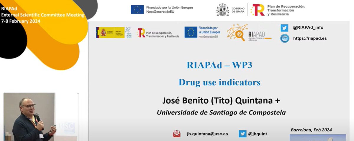 jbquint's tweet photo. Time to get back home @UniversidadeUSC after two intense days of meeting and presenting at the @RIAPAd_info workshop with the External Scientific Committee presenting some of the WP3 work on #WBE @EsarNet #emergencysettings, #syringes @Project_Sydres &amp; more! Great organization! https://t.co/9cQgQ90P0N