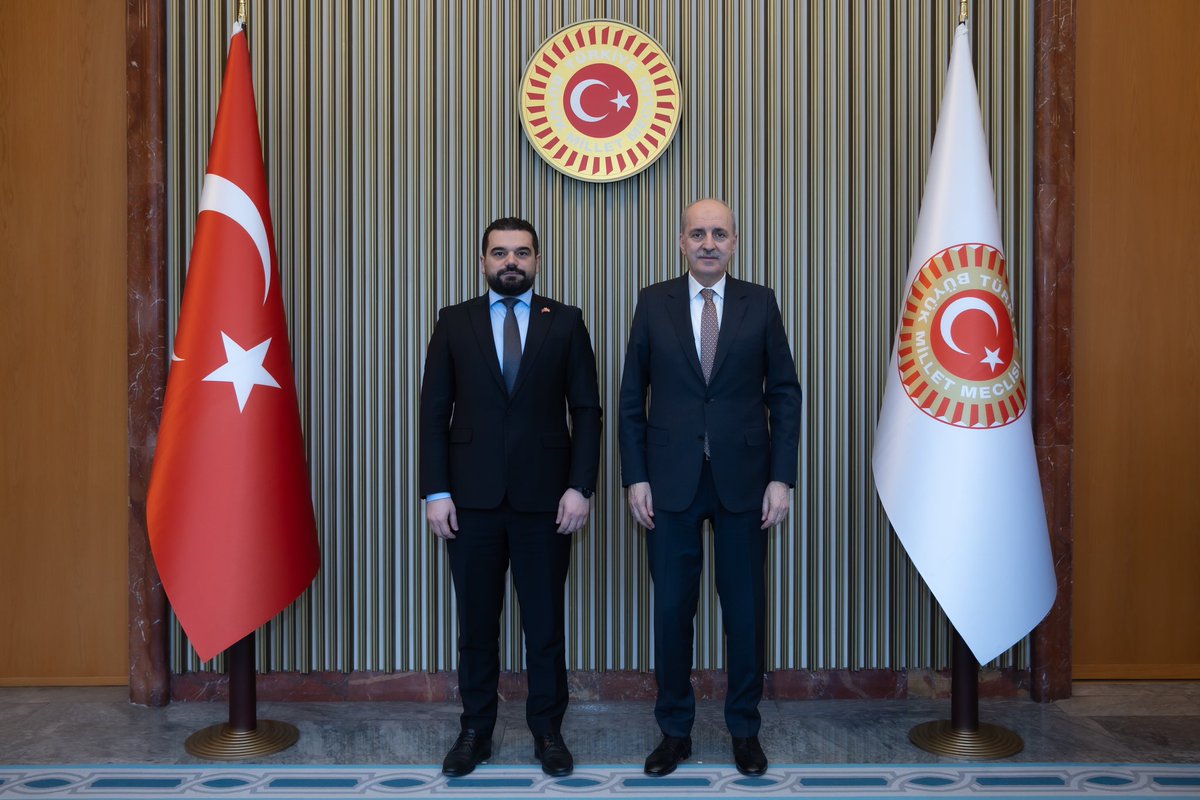 Türkiye Büyük Millet Meclisi Başkanımız Numan Kurtulmuş, Kuzey Makedonya Adalet Bakanı Krenar Lloga’yı kabul etti.

İkili ilişkiler ile bölgesel ve küresel son gelişmelerin ele alındığı kabulde, TBMM Başkanımız Kurtulmuş, Balkan ülkeleriyle ilişkilerimizdeki temel önceliğin