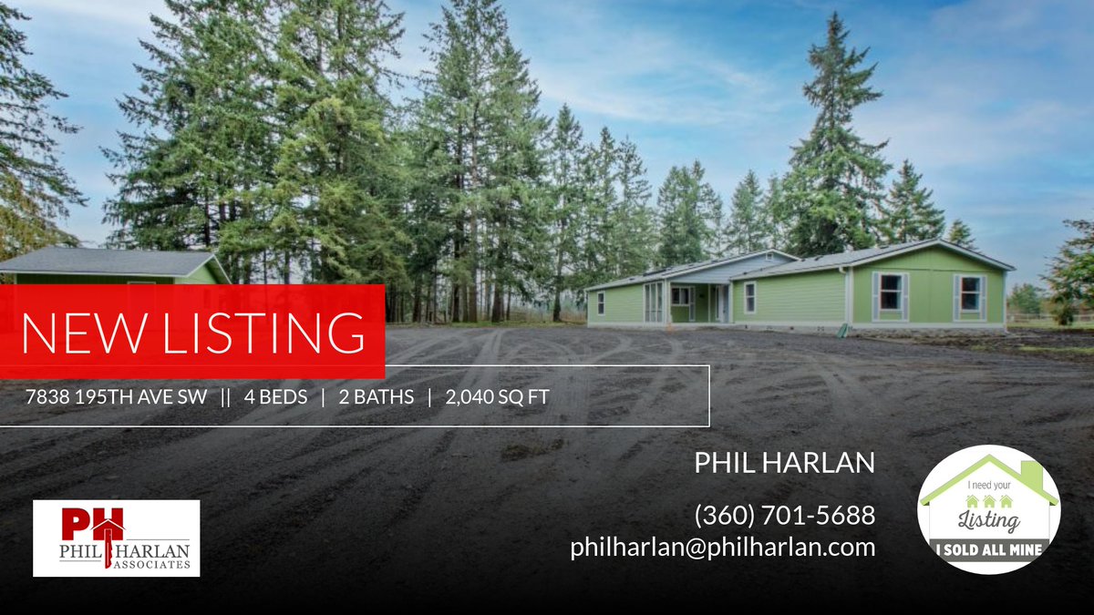 PhilHarlan1's tweet photo. 📍 New Listing 📍 Take a look at this fantastic new property that just hit the market located at 7838 195th Ave Sw in Rochester. Reach out here or at (360) 701-5688 for more information https://t.co/Yz3mqpe6Sm https://t.co/KwlvY2UW12