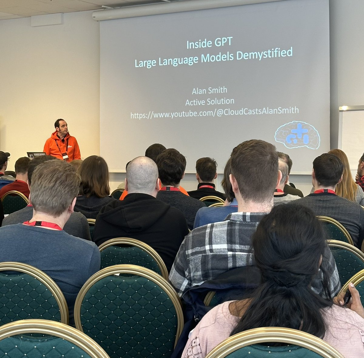 One stage now is <a href="/alansmith/">alansmith</a> with his session “Large language models demystified” 🗣️

<a href="/swetugg/">swetugg</a>