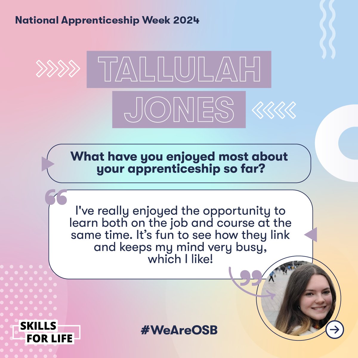 OSBGroupUK's tweet image. We caught up with a selection of our wonderful apprentices to see how things have been going over the past couple of months, and what&apos;s in store for 2024! 👀

#WeAreOSB #NAW2024 #NationalApprenticeshipWeek