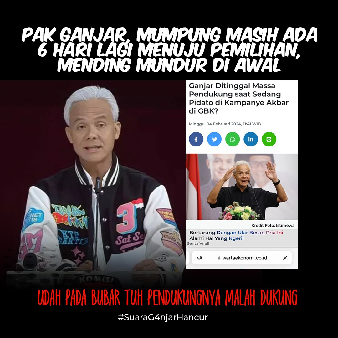 construxt's tweet image. Akibat blunder Mulu akhir nya pendukung nya juga pada mundur males denger koaran nya yang gak masuk akal kali ya #SuaraG4njarHancur