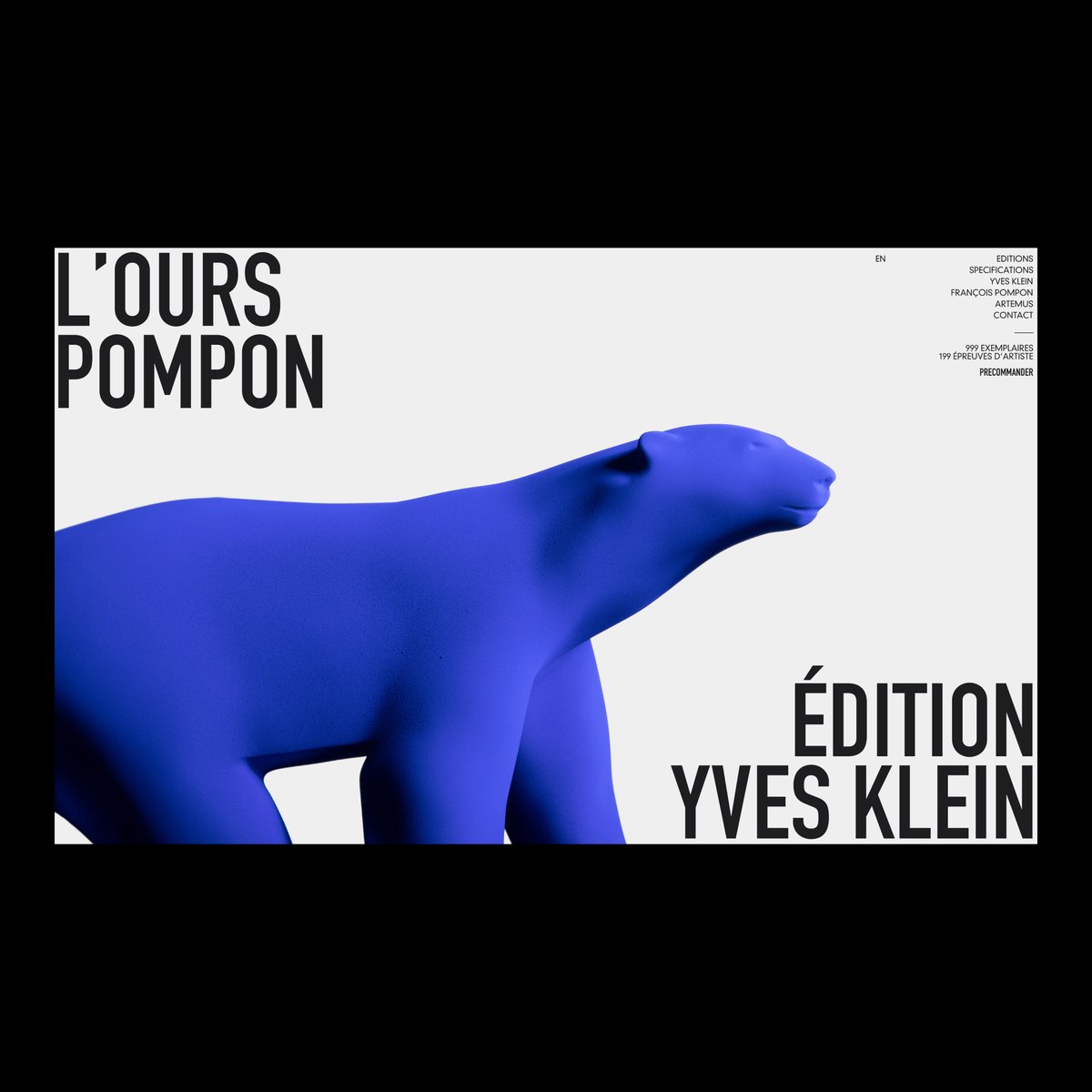 Daistudioo's tweet image. Website for the Yves Klein archives.
Art direction, photoshoot and development by me.

On @awwwards soon !