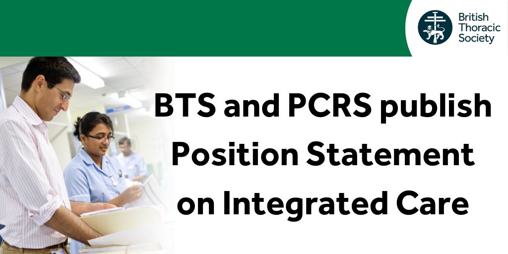 Today BTS and @PCRSUK publish a joint Position Statement on Integrated Care in Respiratory. The Statement outlines goals and highlights practical steps as to what the delivery of high-quality, integrated services should look like. Access the Statement: bit.ly/3SOusim