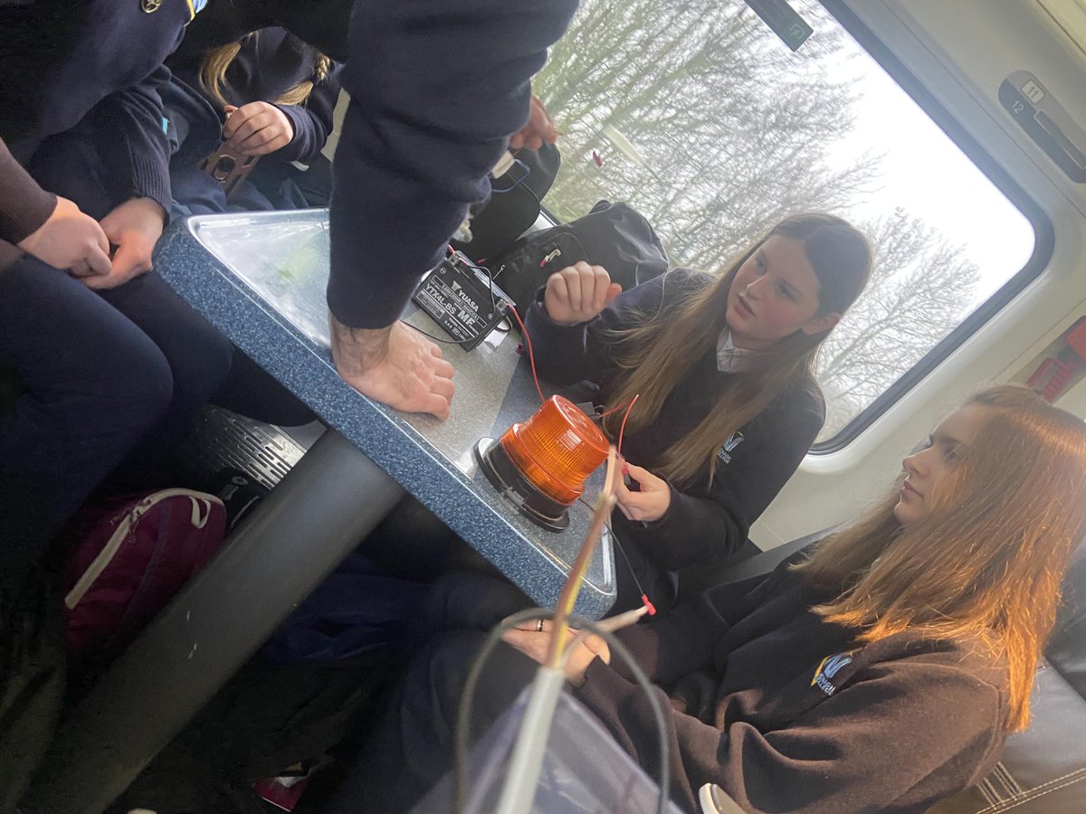 NenaghCollege's tweet photo. Students from Nenagh College are on the train on their way to the I Wish Convention at the RDS. I WISH is a community committed to showcasing the power of Science, Technology, Engineering, and Maths to teenage girls. They run outreach activities, mentorship programmes and more! https://t.co/wryk3F0PHU