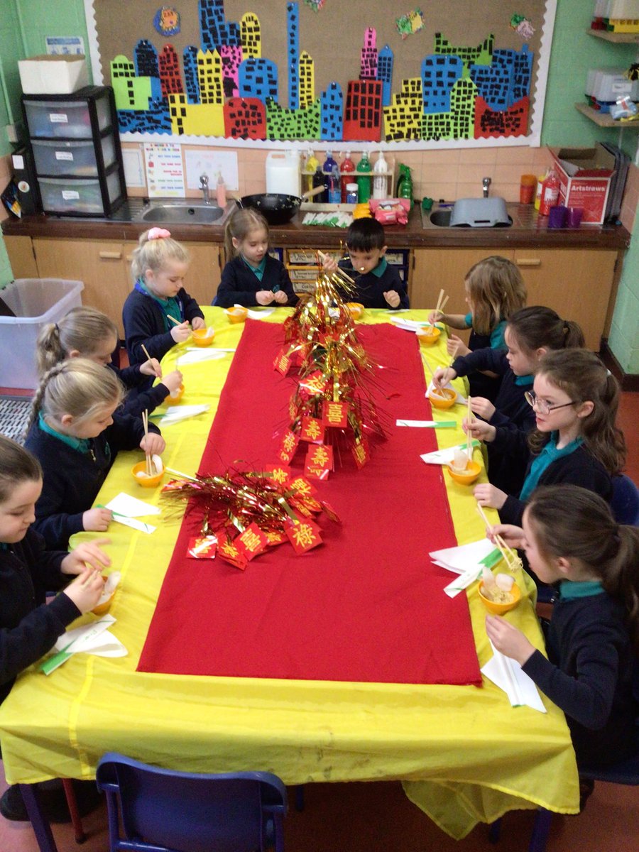 WoodyCPSaltney's tweet photo. The Hub enjoyed a Chinese banquet as part of their countries and cultures topic and Chinese new year this week. 🇨🇳 They even mastered the art of using 🥢 chopsticks. #ChineseNewYear2024 #learningthroughexperiences https://t.co/2A1t5AdanJ