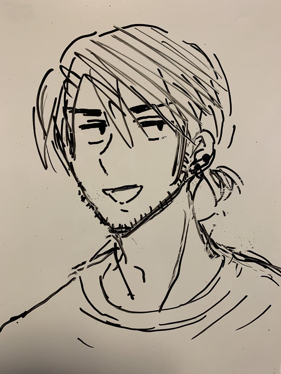 姉と「自分好みのイケメンをホワイトボードに描こう」対決しました!姉娘(小6)に「どっちも不倫しそうで嫌」と言われました🥺 