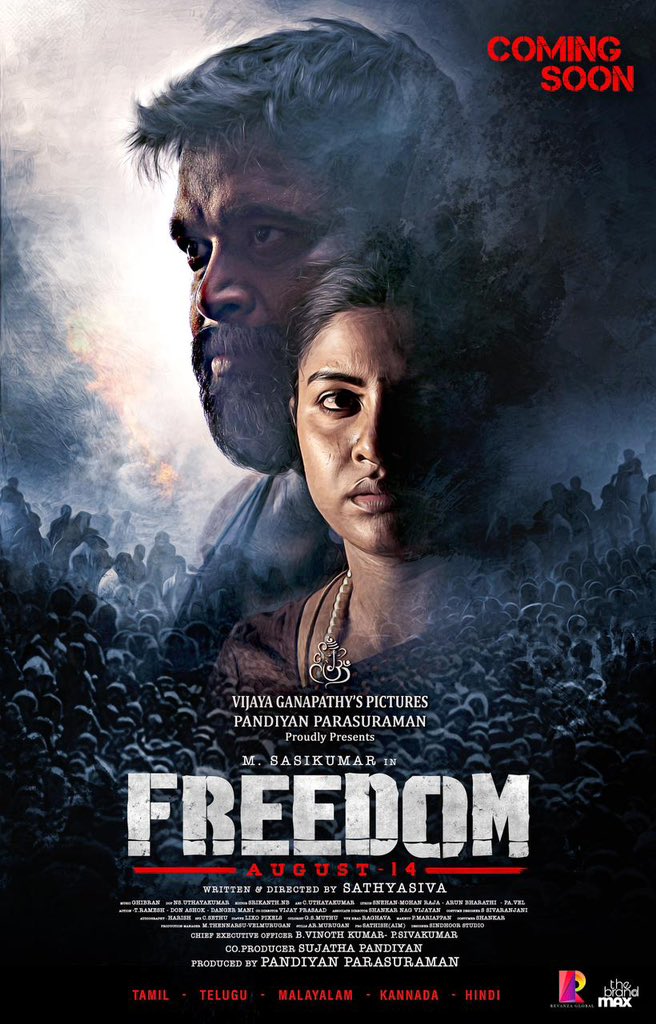 Glad to Unveil the First Look of #Freedom 🇮🇳 
starring @SasikumarDir Sir 👏🏻

All the Very Best to the entire team !! Wishing U all a Blockbusterrr
👍🏻🎶👍🏻🎶👍🏻

@vijayganapathys @Sathyasivadir @PandiyanParasu @GhibranVaibodha #Udhayakumar #NBSrikanth @teamaimpr @TheBrandMax