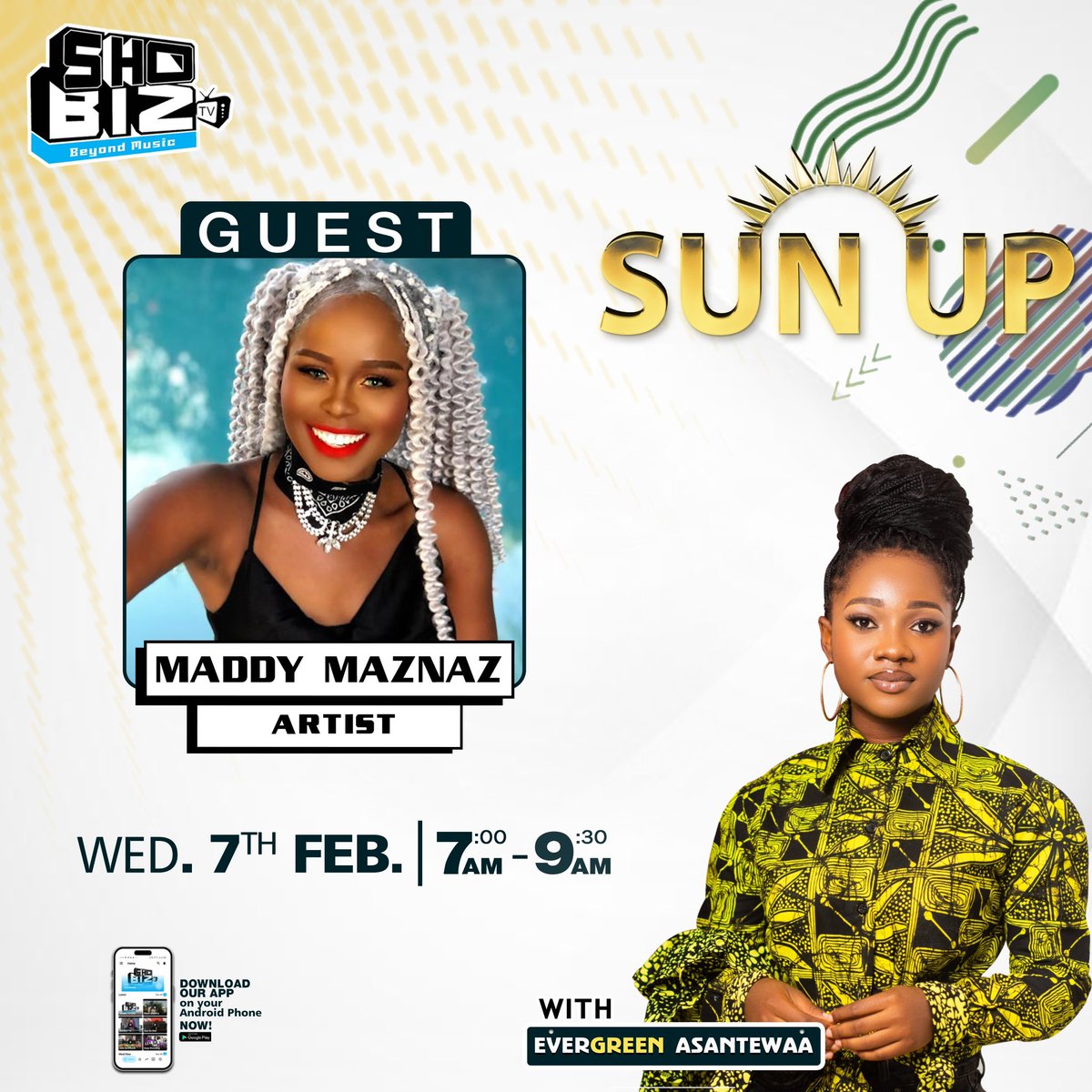 Maddymaznaz's tweet image. Yesti  interview @showbiztv Big ups 🔥the rush hour was crazy glad I made it on time thanks to my morning ride coffeee channeling Wendy Willams lool #godey #funinterview @NYB_LIVE  always delivering 🫶🏾  “Anymore “ Music video  “ is out now on YouTube 🔥youtu.be/SXru0G6X26g?si…