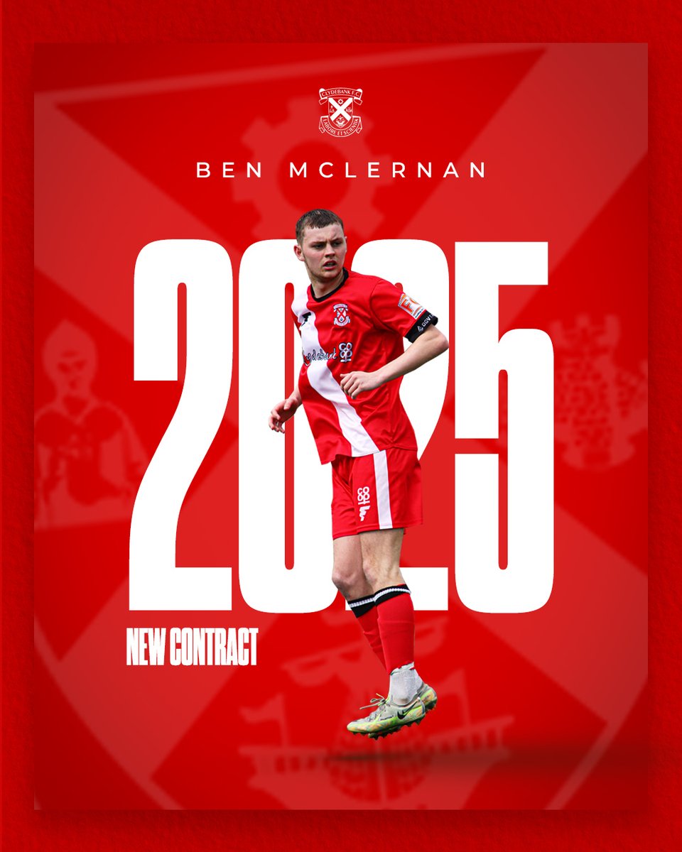 We're delighted to say young striker Ben McLernan has signed a contract extension until 2025.

Ben will remain out on loan at Renfrew for the remainder of the season, before joining back up with us in the summer.

Kick on, young man 👏