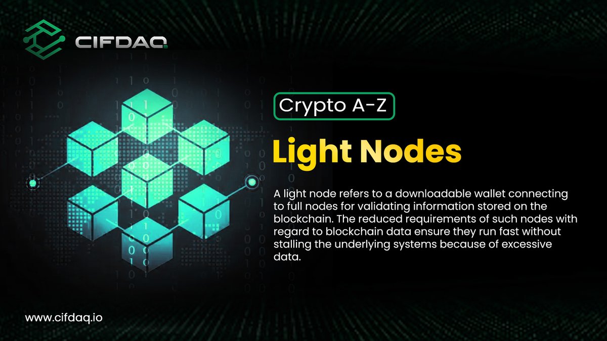 cifdaq's tweet photo. Exploring #LightNodes in today's #CryptoAZ series! 

Light up your understanding of these essential components in the #crypto ecosystem. Stay tuned for more such insights! 

#cryptocurrency #blockchain #CryptoEducation https://t.co/auqw7V1xWe