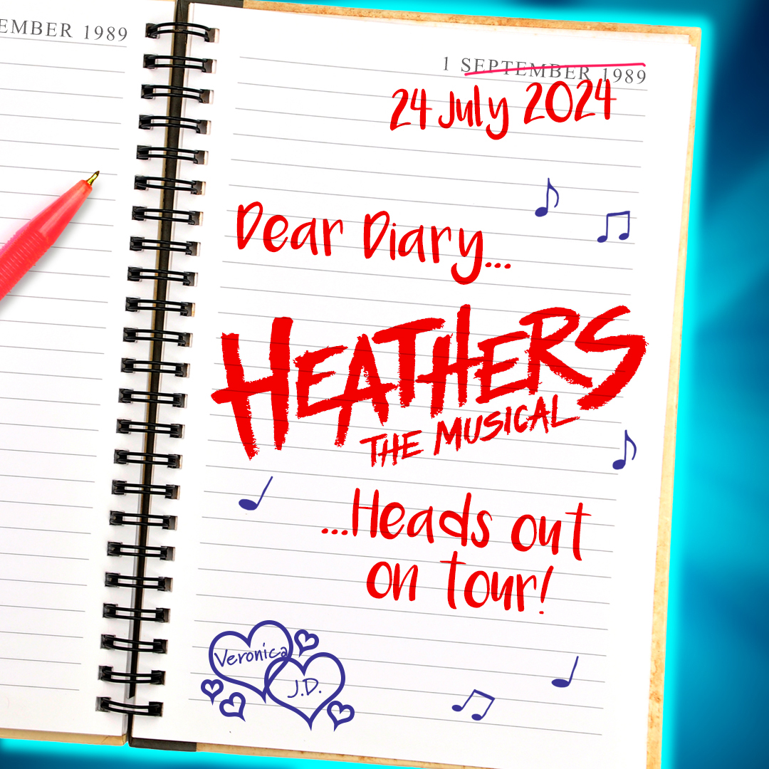 Hold your breath… And count the days… Heathers The Musical is heading out on tour across the UK this Autumn! 💙 Tour venues and dates to be announced soon: heathersthemusical.com