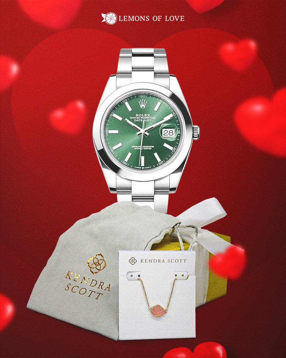 Today is your last chance to purchase a ticket for a chance to win a Valentine’s Day gift AND a Rolex! The winner of the jewelry will be notified via email tomorrow. Enter here > bit.ly/Rolex2023 #LemonsofLove #rolex