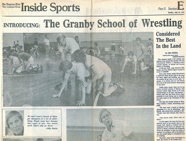 .<a href="/nwhof/">NWHOF</a> Distinguished Member William P. Martin was born February 8, 1918

MORE -> bit.ly/3grYft6

Founder of organized wrestling in Virginia

259-9 record with 22 state team titles and 106 individual state champions in 23 years coaching Granby HS in Norfolk, Virginia