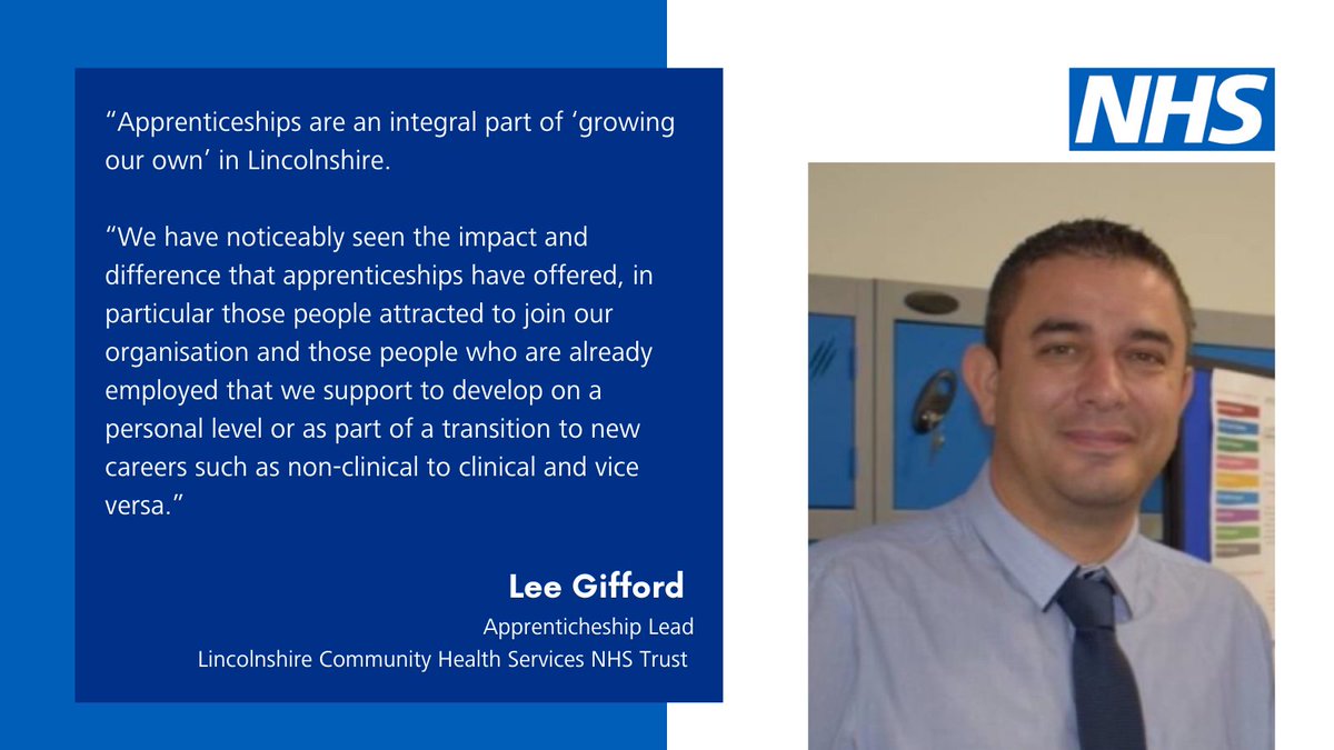 Lee Gifford, Apprenticeship Lead at @LincsCommHealth tells us about the impact of apprenticeships at the trust. Find out more in the NHS Long Term Workforce Plan and healthcareers.nhs.uk #NAW2024 #SkillsForLife