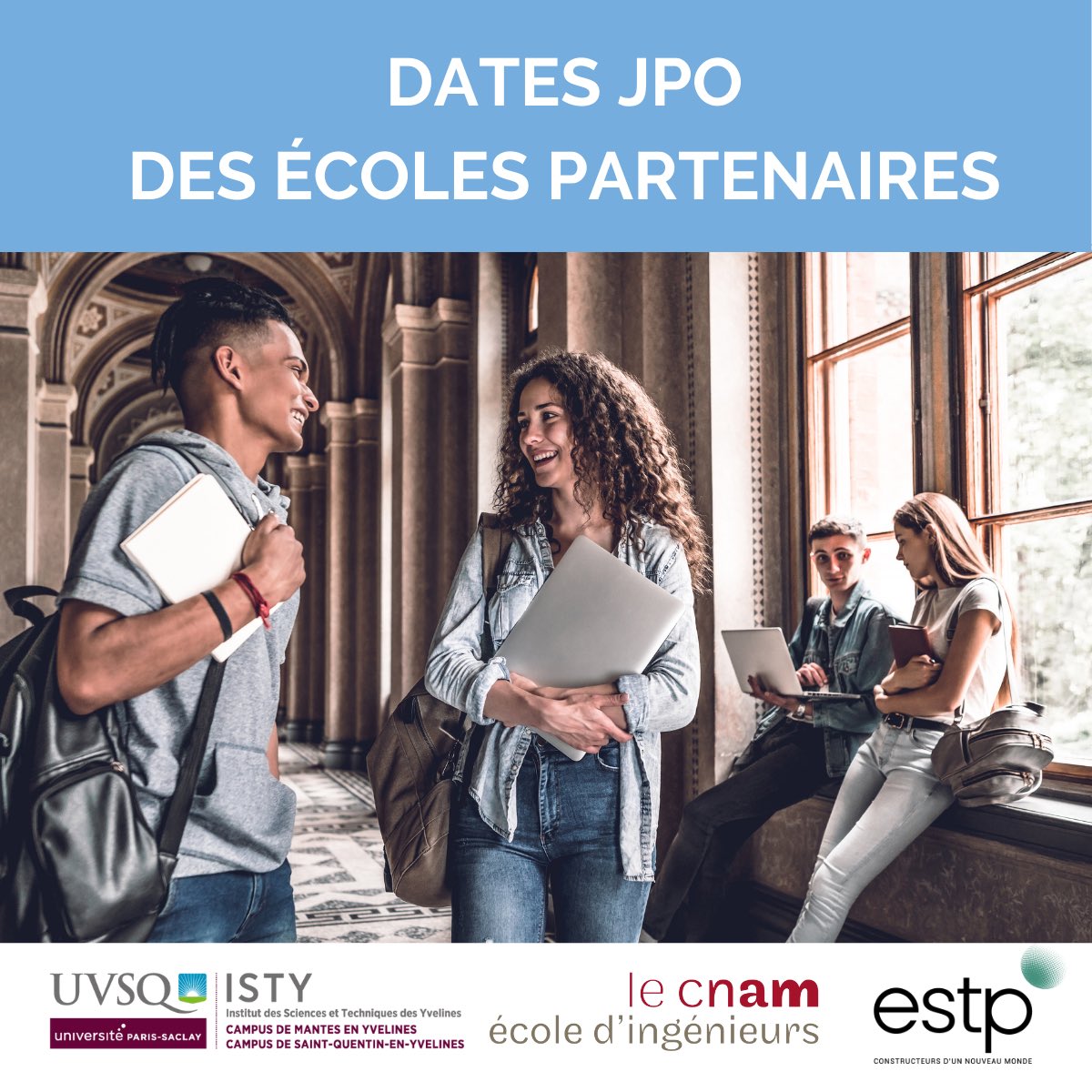 📣❗️Ne manquez pas les JPO de 2 Écoles partenaires d’ <a href="/Ingenieurs2000/">Ingénieurs 2000</a> ce samedi 10 février !

📍<a href="/estp_officiel/">ESTP</a> de 10h à 16h
📍<a href="/LeCnam/">Le Cnam</a> EICnam de 10h à 16h

Plus d’informations sur Ingenieurs2000.com