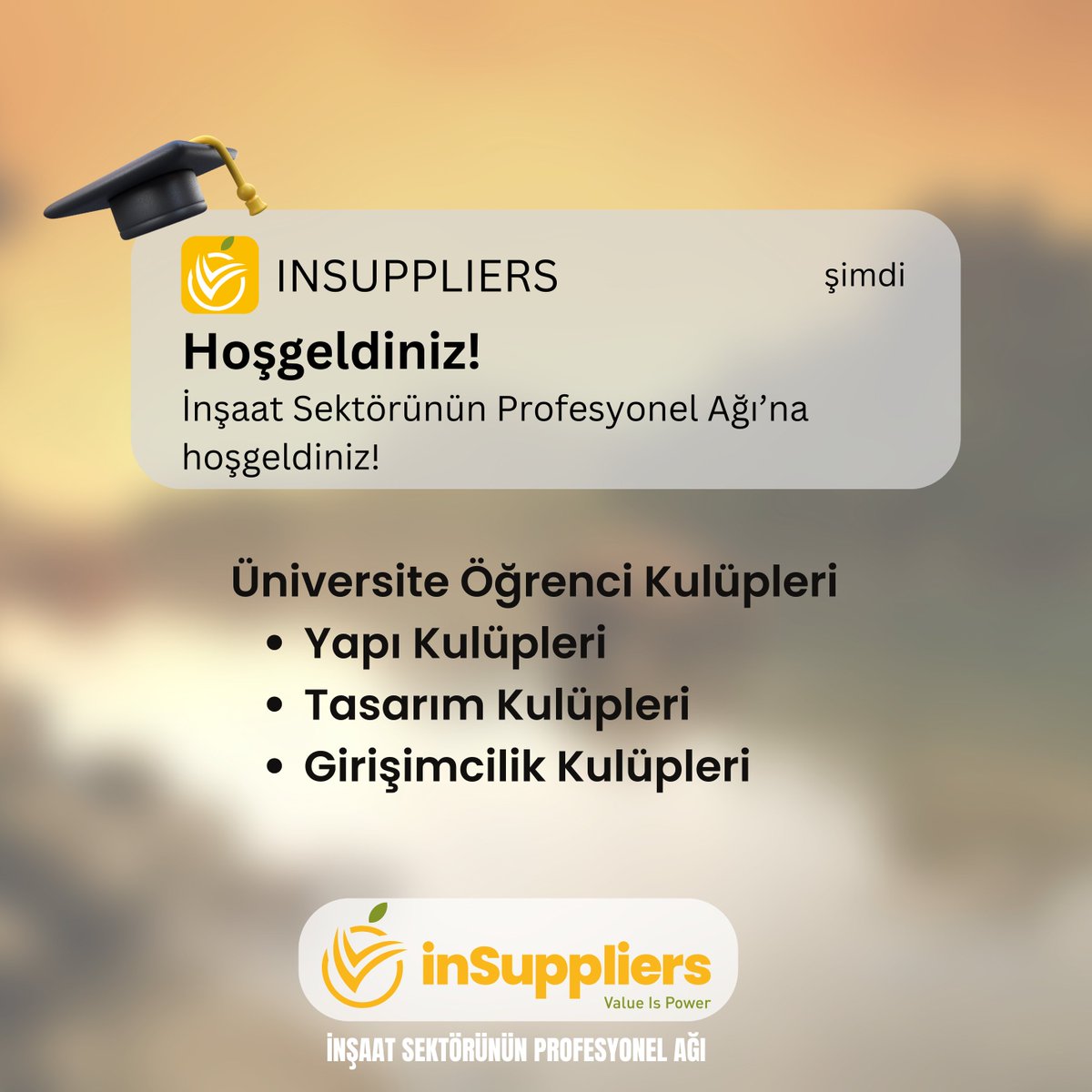 inSuppliers'a kimler üye olabilir?
#yapıkulüpleri #öğrencikulüpleri #tasarımkulüpleri #girişimkulüpleri 

Who can join inSuppliers?
#youthclubs #constructionclubs #designclubs #entrepreneurclubs

Bize katılmak için/ To join us! 👇 
lnkd.in/dmWe5M7T