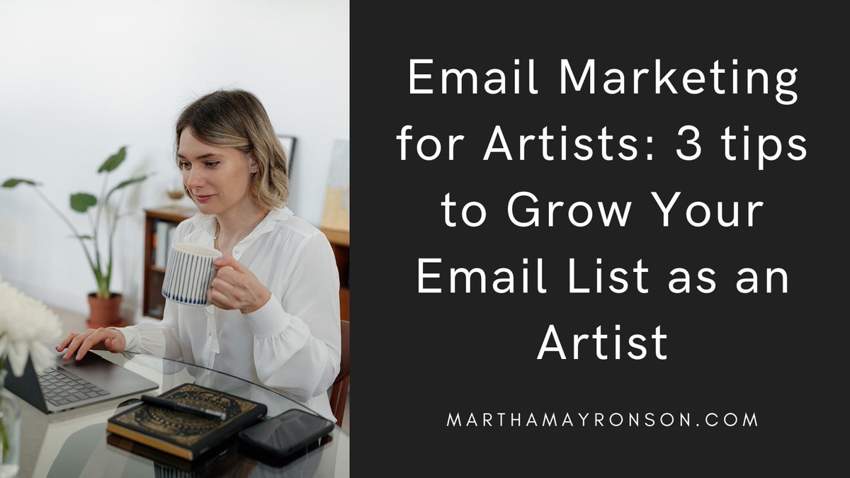 Did you know the best avenue to generate sales as an artist right now is through email marketing? 📷 I’m sharing my top 3 ways to increase your email list as an artist here 👉 marthamayronson.com/blog/email-mar…