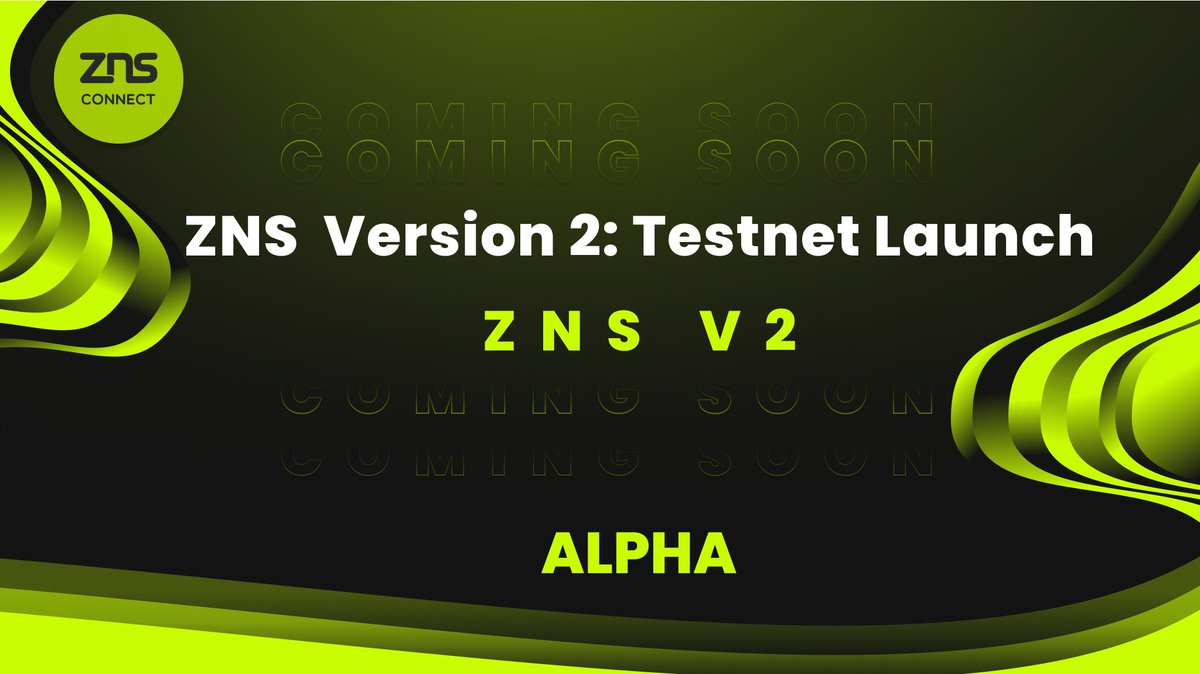 ZNSConnect's tweet photo. 🌐 ZNS Connect Version 2 Testnet is live! 🚀

🎯 Ready to get started? Follow these steps:

1. Visit https://t.co/RxifwQ6ULh to access the Version 2.
2. Connect wallet and ensure have test Matic tokens
4. Mint test USDC and complete the transaction.
5. Manage your profile by setting it as primary, adding a cover, updating main info, socials, and profile data.
6. Test various on-chain tasks like renewing domains, transferring them, and minting additional domains.

Claim your rewards at Galxe: https://t.co/jQHKMgMlKf

💡 Interested in supporting ZNS Connect?
Mint your name on Zetachain or Polygon using V1 of our application at https://t.co/34GbiVRgeP

🎉 You’ve successfully tested Version 2 of ZNS Connect. If you encounter any issues, simply open a ticket in our Discord, and we’ll grant you the exclusive role of ZNS Tester. This role comes with future benefits.

We’ll be selecting three winners from our testnet participants. 
The first-place winner will receive 40 USDT, the second-place winner will receive 30 USDT, and the third-place winner will receive 20 USDT. 
So, don’t hesitate to report any bugs you find for a chance to win! 🏆

🔗 Medium Article: https://t.co/sbAF7nkuYh

#zns #zeta #aplhatest