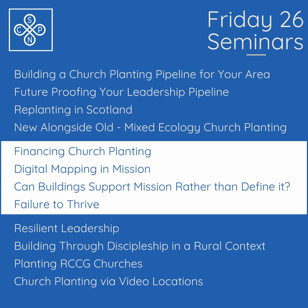 SCPN_planting's tweet photo. The SCPN Conference will bring together speakers from across Scotland sharing their church planting insights ranging from money to mapping.

Take a look at Friday's seminar programme &amp; get your tickets soon!

https://t.co/7mPcriSPgE https://t.co/Yw76AdVN3k