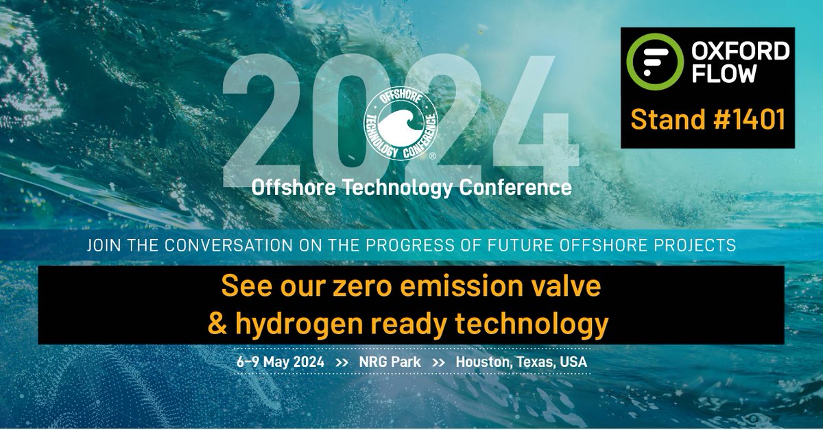 Meet Oxford Flow on stand #1401 at #OTC2024. See our award winning, zero emission ES Stemless Valve, hydrogen ready IM-S gas regulator &amp; top-entry IM-C gas regulator, ideal for Oil &amp; Gas operations. <a href="/OTCevents/">OTC</a> #OTC #OffshoreTechnology oxford-flow.com