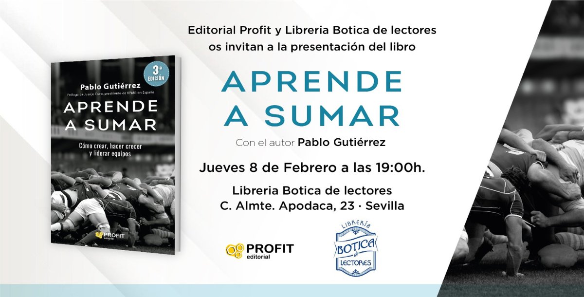 LPetate's tweet photo. En #Sevillahoy tenemos a Pablo Gutiérrez presentando su libro #AprendeASumar @profiteditorial en @LibreriaBotica de c/Almirante Apodaca https://t.co/LXAQemgLhL