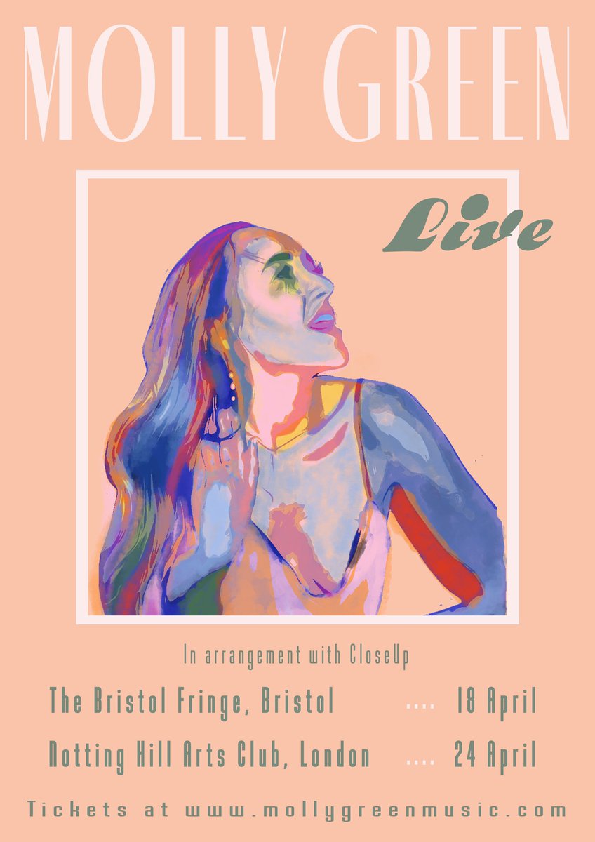 📣 HEADLINE SHOWS 📣 

I will be performing in London and Bristol in April 🥳 

My live shows are me at my happiest, and they are always a hoot, so get yourself a ticket from the link below and I’ll see you on the dance floor 🪩 

🎫👉🏼 linktr.ee/mollygreenmusic