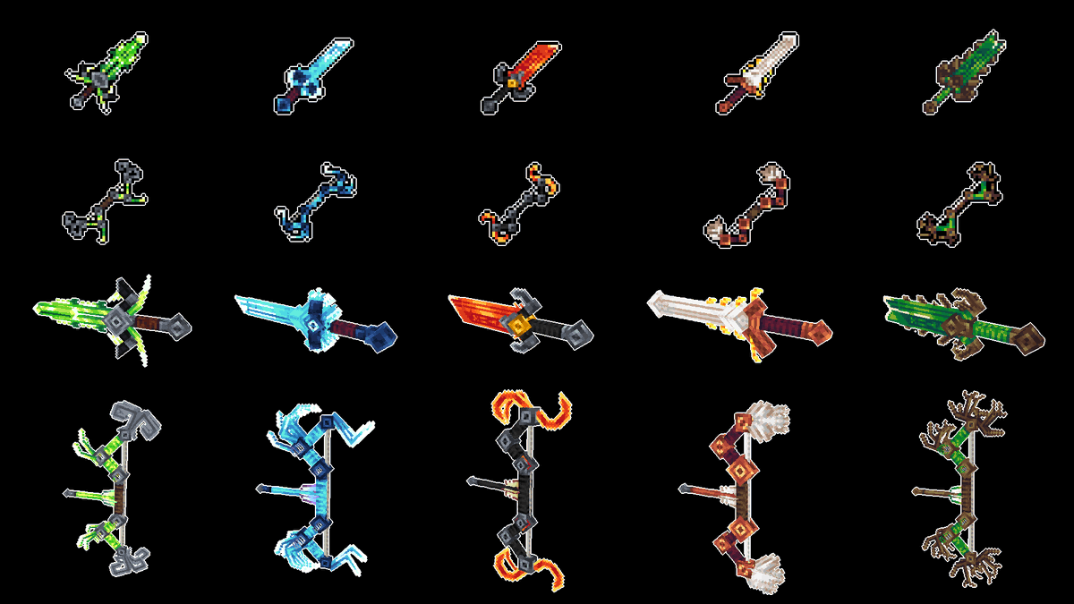 Custom weapons i did over a year ago.