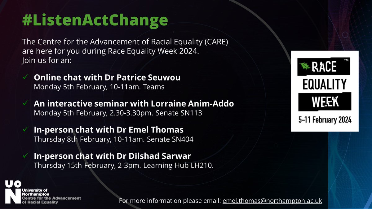 Dr Emel Thomas (@emelthomas) on Twitter photo Some great conversations this morning - #ListenActChange. Looking forward to pushing the boundaries of the race conversation with CARE and <a href="/MixedNetworkNN/">Mixed Network Northants</a>. Other chats have affirmed the direction of CARE.... look out for the changes soon! <a href="/UniNorthants/">UniofNorthampton</a> Some great conversations this morning - #ListenActChange. Looking forward to pushing the boundaries of the race conversation with CARE and <a href="/MixedNetworkNN/">Mixed Network Northants</a>. Other chats have affirmed the direction of CARE.... look out for the changes soon! <a href="/UniNorthants/">UniofNorthampton</a>