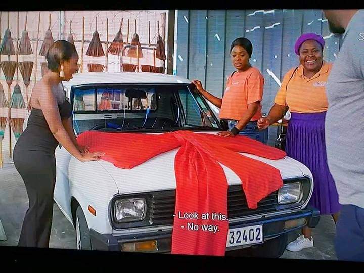 This car is safe from Sbonelo and his friends 😂 congratulations Nonka 💗 #Uzalo