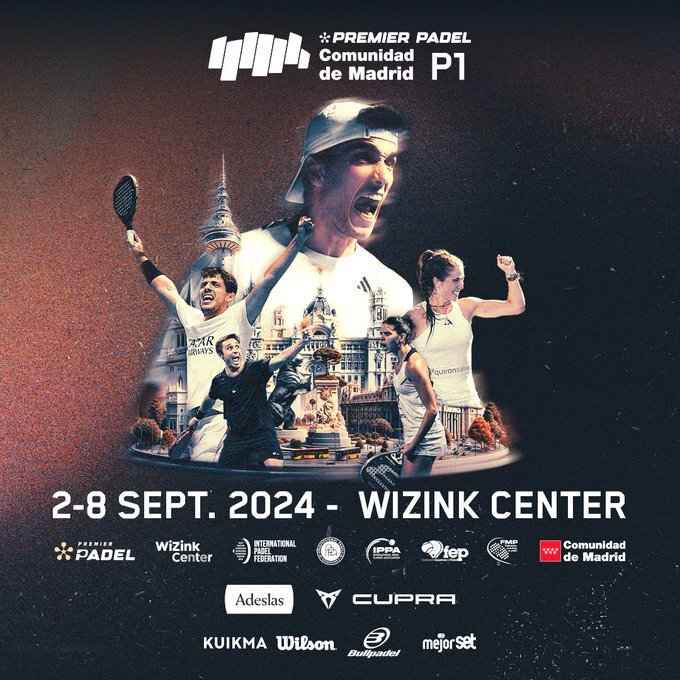 🎾 Madrid, capital mundial de los eventos. Vuelve la @MADPremierPadel a la @ComunidadMadrid. 📆 Del 2 al 8 de septiembre de 2024 en el @WiZinkCenter. +Info y entradas: proticketing.com/madridpremierp… #MadridEsDeporte