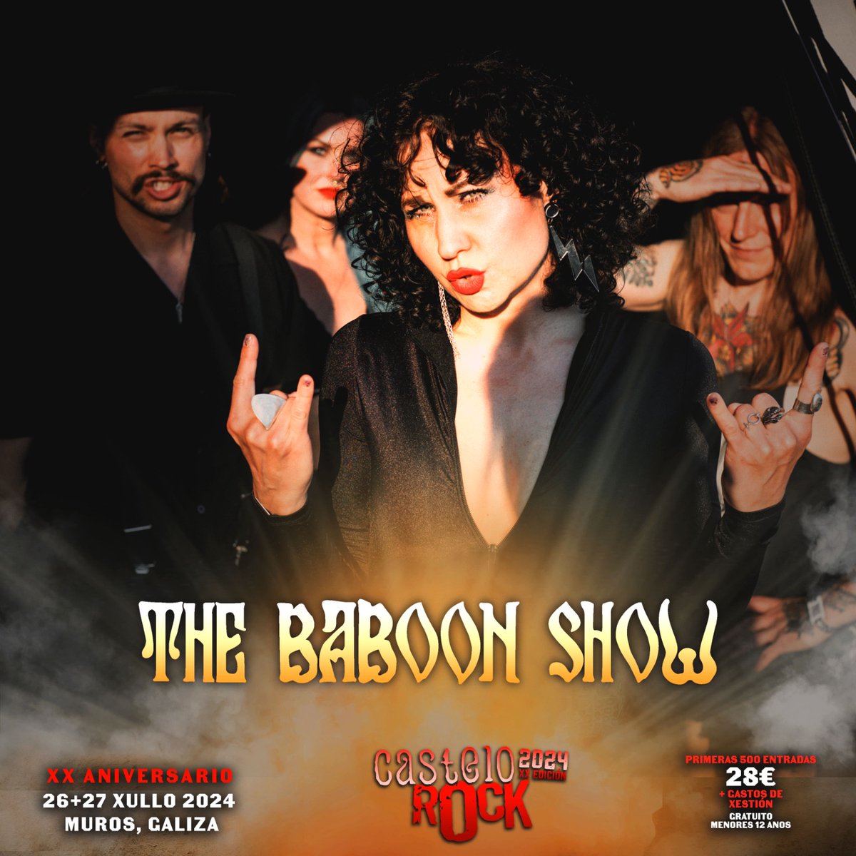 The Baboon Show - Official 📷
Os de Estocolmo, Suecia, aparecen na escena. A banda comandada por Cecilia Boström e que se caracteriza polos seus directos tan tolos como inesquecibles, veñen a presentar o seu último traballo, “God Bless You All”
#CasteloRock2024 #XXAniversario